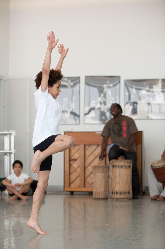 The Ailey School Athletic Boys in West African class
