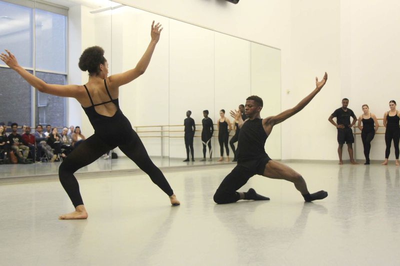Students of The Ailey School during Bryn Cohn's New Direction Choreography Lab Showing