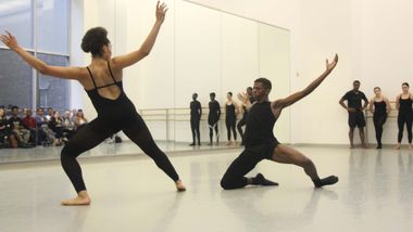 Students of The Ailey School during Bryn Cohn's New Direction Choreography Lab Showing