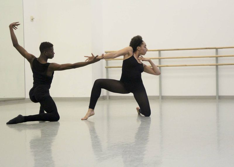 Students of The Ailey School during Bryn Cohn's New Direction Choreography Lab Showing