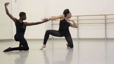 Students of The Ailey School during Bryn Cohn's New Direction Choreography Lab Showing