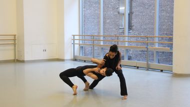 Students of The Ailey School during Yusha-Marie Soranzo's New Directions Choreography Lab Showing