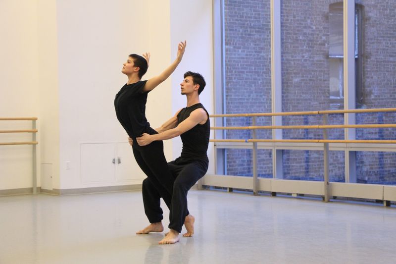 Students of The Ailey School during Yusha-Marie Soranzo's New Directions Choreography Lab Showing