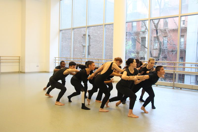 Students of The Ailey School during Yusha-Marie Soranzo's New Directions Choreography Lab Showing