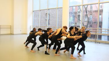 Students of The Ailey School during Yusha-Marie Soranzo's New Directions Choreography Lab Showing