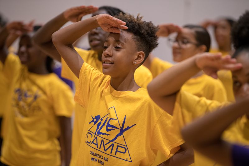 Children's Aid/AileyCamp New York participants practicing daily affirmations