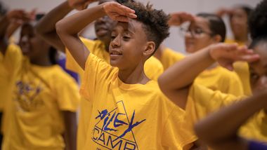 Children's Aid/AileyCamp New York participants practicing daily affirmations