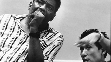 Alvin Ailey and Masazumi Chaya in rehearsal early 80's