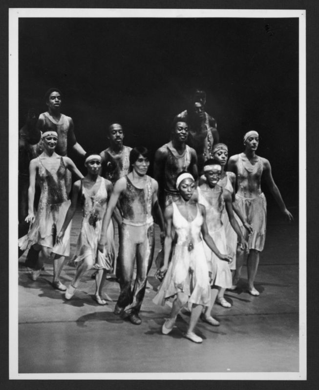 Masazumi Chaya (second row, left) and the Company in Alvin Ailey's Night Creature