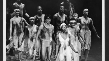 Masazumi Chaya (second row, left) and the Company in Alvin Ailey's Night Creature