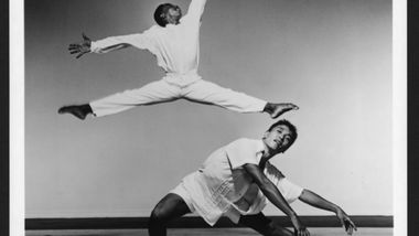 Masazumi Chaya and Ralph Glenmore in Jennifer Muller's Speeds. Photo by Jack Mitchell. (©) Alvin Ailey Dance Foundation, Inc. and Smithsonian Institution