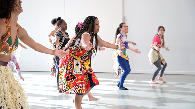 Janete Silva leads Celebrating Brasilian Carnaval Workshop at Ailey Extension. Photo by Coal Rietenbach