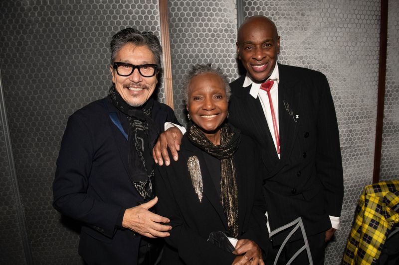 Former Associate Artistic Director Masazumi Chaya, Former dancer Elizabeth Roxas and Marc Manigault at Ailey's 2021 Opening Night Gala
