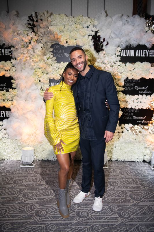 Nia Dennis and Ricardo Zayas at Ailey's 2021 Opening Night Gala