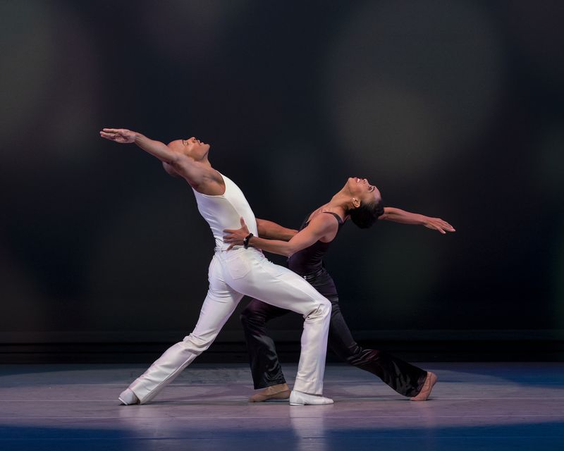 Alvin Ailey American Dance Theater's Yannick Lebrun and Constance Stamatiou in Alvin Ailey's Pas de Duke