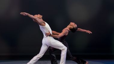 Alvin Ailey American Dance Theater's Yannick Lebrun and Constance Stamatiou in Alvin Ailey's Pas de Duke
