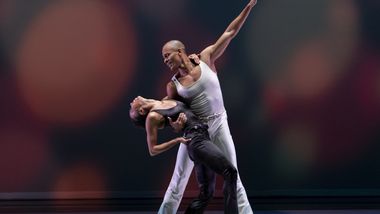 Alvin Ailey American Dance Theater's Yannick Lebrun and Constance Stamatiou in Alvin Ailey's Pas de Duke