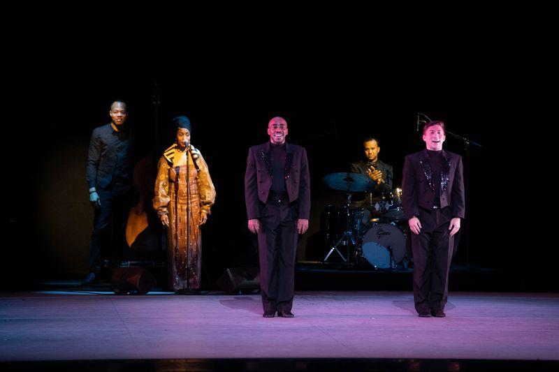 Alvin Ailey American Dance Theater's Renaldo Maurice and Patrick Coker in Robert Battle's Ella with live music feat. Jazzmeia Horn 2021 Opening Night Gala