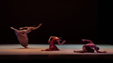 Alvin Ailey American Dance Theater's Corrin Rachelle Michell, Miranda Quinn and Christopher Wilson in Alvin Ailey's Revelations
