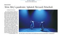 The Washington Post - Alvin Ailey Illuminates What 2021 Looked Like From A Dance Perspective: Agitated. Stressed. Detached.