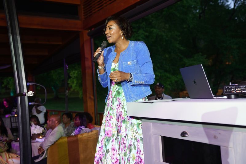 Ailey Board Member and Gala Co-Chair Sela Collins at the 2022 DC Gala dinner. Photo by Tony Powell