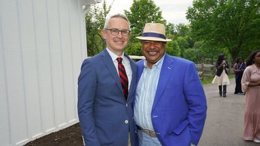 Ailey Executive Director Bennett Rink with board member and gala vice chair Anthony A. Lewis at Ailey's 2022 DC Gala dinner. Photo by Tony Powell
