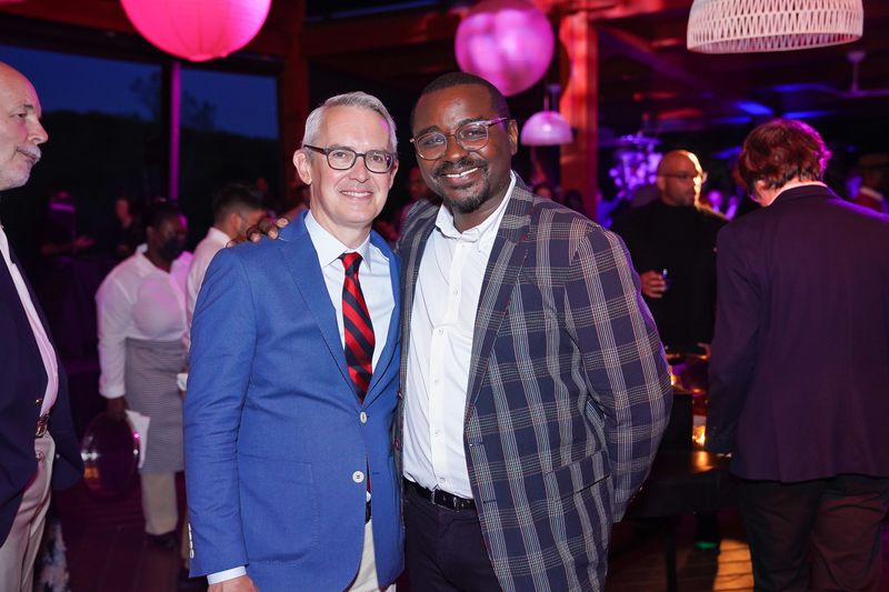 Ailey's Executive Director Bennett Rink and Artistic Director Robert Battle at the 2022 DC Gala dinner. Photo by Tony Powell