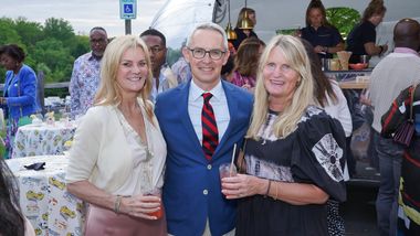 Katherine Weymouth, Executive Director Bennett Rink and Karen Barker at Ailey's 2022 DC Gala dinner. Photo by Tony Powell