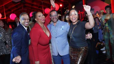 Brandon Todd, Gala Vice Chair Nicole Venable and guests at Ailey's 2022 DC Gala dinner. Photo by Tony Powell