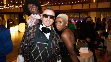 J Alexander, Legendary Damon, and Honorary Chair Cynthia Erivo at the 2022 Ailey Spirit Gala