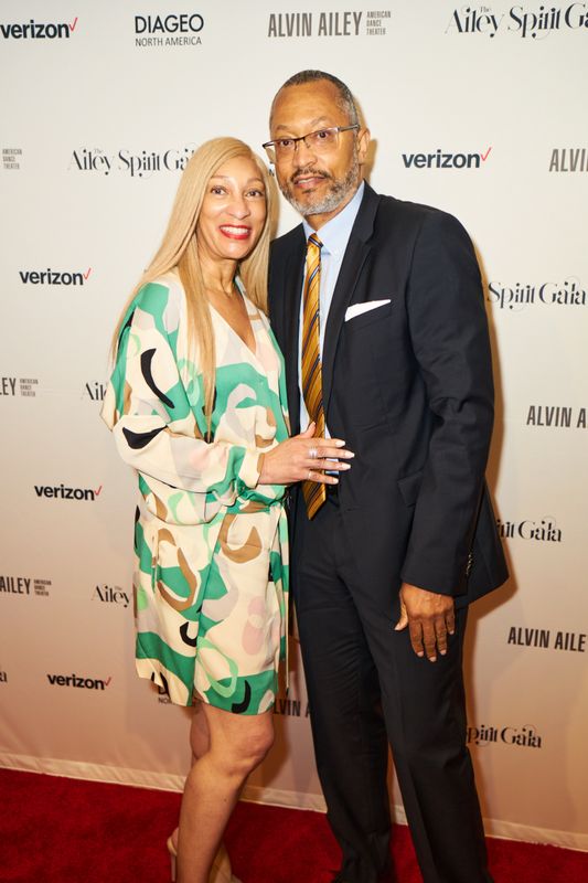 Sherine Van Brackle and Ailey Board Member Anthony Kendall at the 2022 Ailey Spirit Gala
