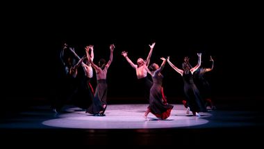AileyCampers performing Robert Battle's The Hunt at the 2022 Ailey Spirit Gala