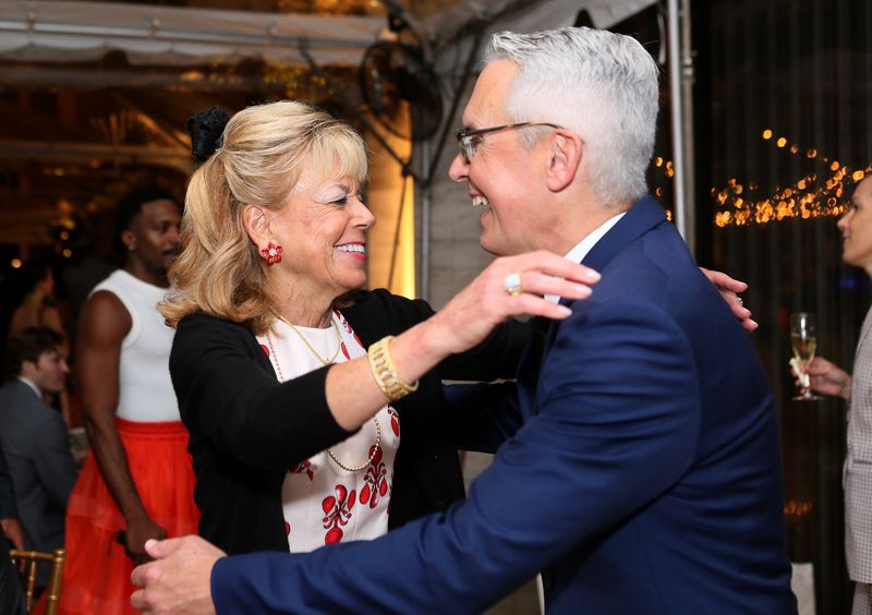 Gala Co-Chair Daria L. Wallach and Executive Director Bennett Rink at the 2022 Ailey Spirit Gala