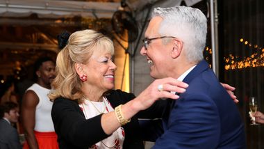 Gala Co-Chair Daria L. Wallach and Executive Director Bennett Rink at the 2022 Ailey Spirit Gala