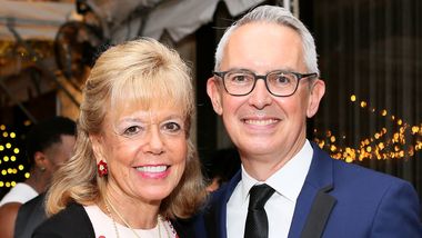 Gala Co-Chair Daria L. Wallach and Executive Director Bennett Rink at the 2022 Ailey Spirit Gala