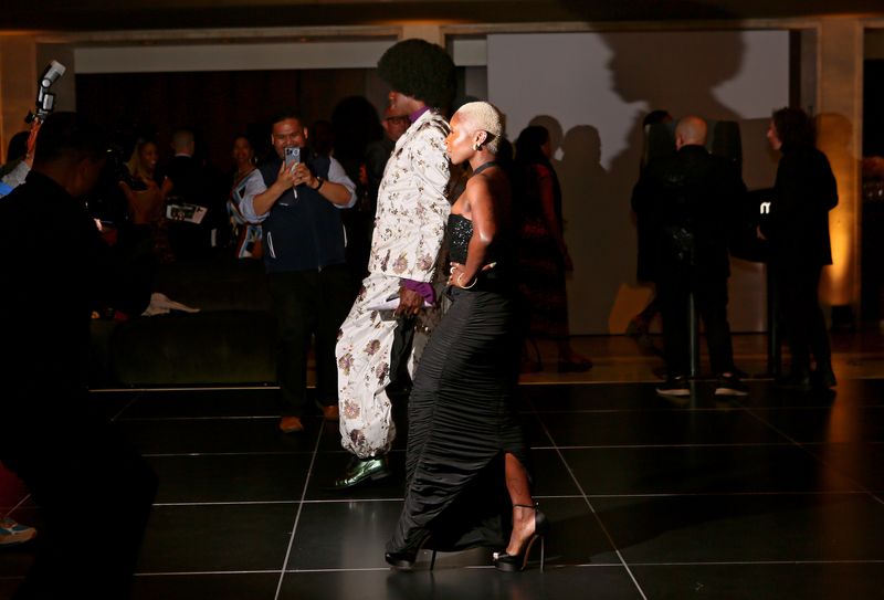 J Alexander and Honorary Chair Cynthia Erivo at the 2022 Ailey Spirit Gala
