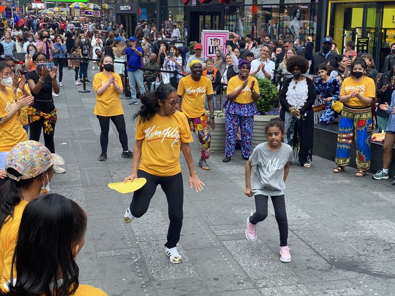 Ailey Extension Dance in Times Square - West African with Maguette Camara