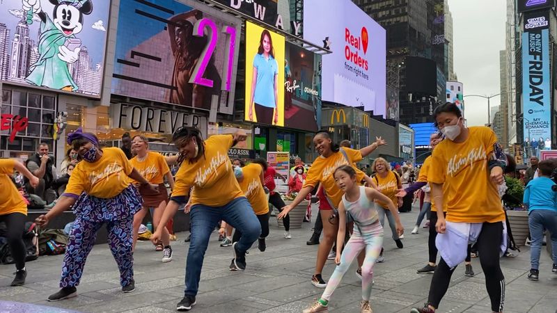 Ailey Extension Dance in Times Square - West African with Maguette Camara