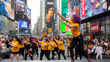 Ailey Extension Dance in Times Square - Mambo with Katherine Jimenez By Grace Landefeld