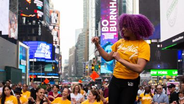 Ailey Extension Dance in Times Square - Mambo with Katherine Jimenez By Grace Landefeld