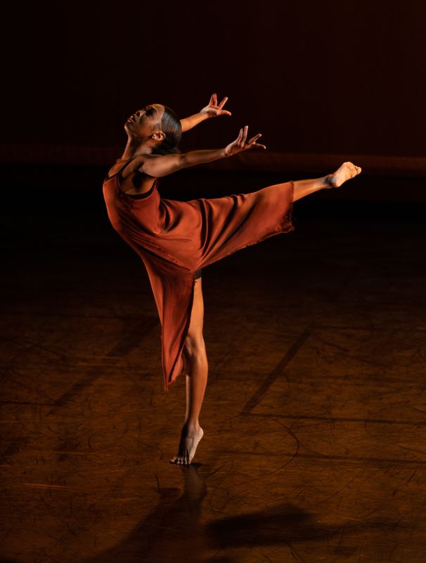 Ailey School BFA Student in Fredrick Early Mosley's Unconquered. Photo by Rosalie O'Connor