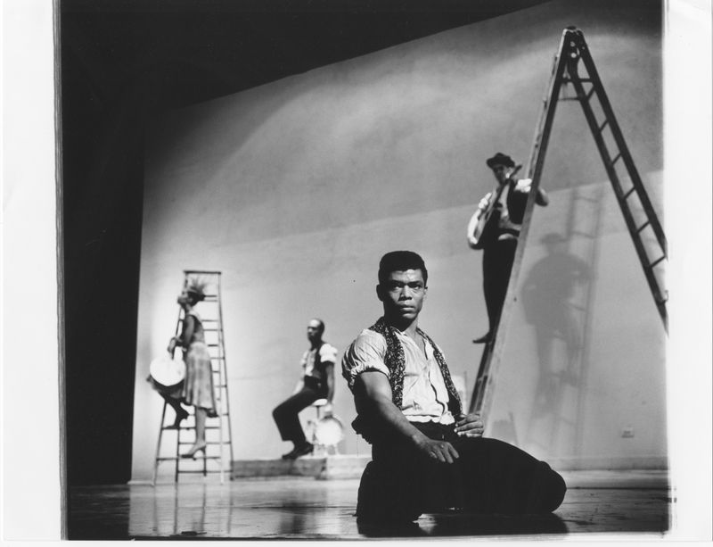 Carmen de Lavallade, Brother John Sellers, Alvin Ailey and Bruce Langhorne in Ailey's Roots of the Blues