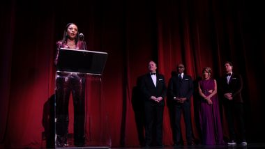 Gala Co-Chair Sela Collins speaking at Ailey's 2023 Washington, D.C. Gala