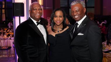 Gala Vice Chair Lawrence Duncan, Janelle Duncan, and Art Collins at Ailey's 2023 Washington, D.C. Gala