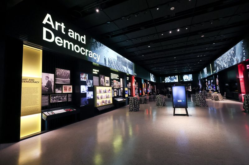 The new Art and Ideals John F. Kennedy Exhibit at The Kennedy Center.