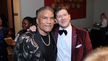 Paxton Baker and Gala Co-Chair Lyndon Boozer at Ailey's 2023 Washington, D.C. Gala