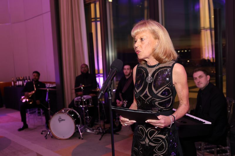 Ailey Board Chairman Daria Wallach speaking at Ailey's 2023 Washington, D.C. Gala pre-performance dinner