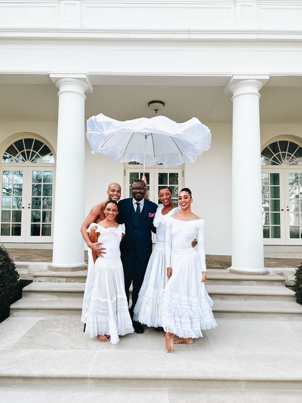 Artistic Director Robert Battle and AAADT members at the White House for a special performance during the 2023 National Governors Association Winter Meeting at the invitation of First Lady Jill Biden