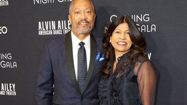 Board President Anthony Kendall and Board Member Lata Reddy at Ailey's 2023 Opening Night Gala