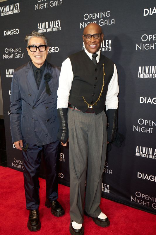 Former Associate Artistic Director Masazumi Chaya and Marc Manigault at Ailey's 2023 Opening Night Gala
